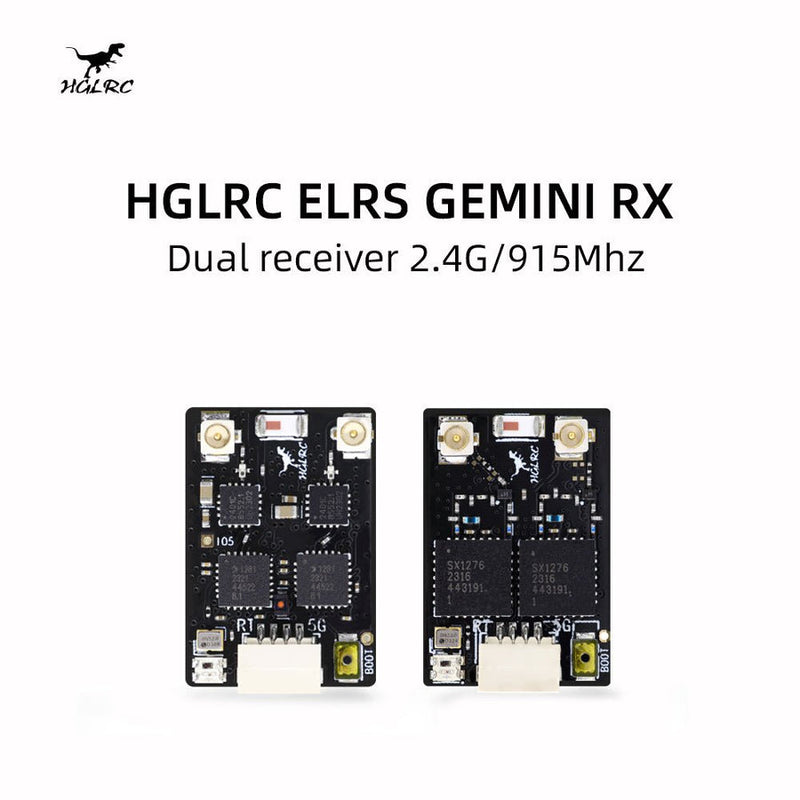 HGLRC ELRS GEMINI RX dual receiver 2.4G/915Mhz